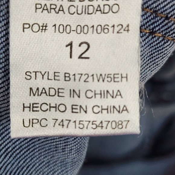 Democracy Jeans Womens 12 Blue AB Solution High Rise Skinny Denim 32x27 - Picture 10 of 10